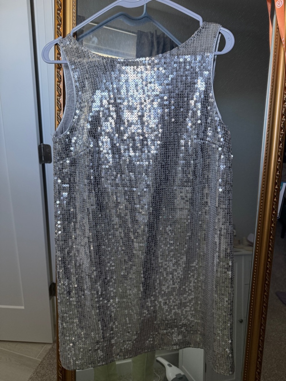 Free People silver/Gray sequin mini dress